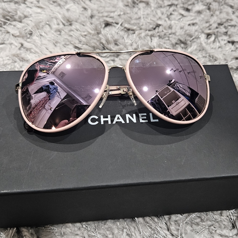 Authentic Chanel Aviator Sunglasses